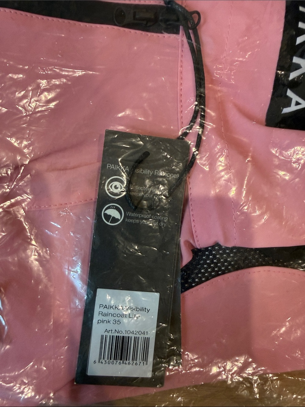 PAIKKA Visibility Dog Raincoat Lite - light rose Size 35 - Picture 8 of 9